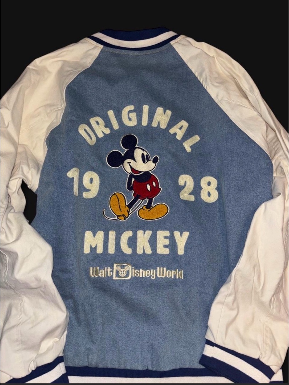 Vintage Walt Disney World "Original Mickey 1928" Varsity Jacket - Blue & White